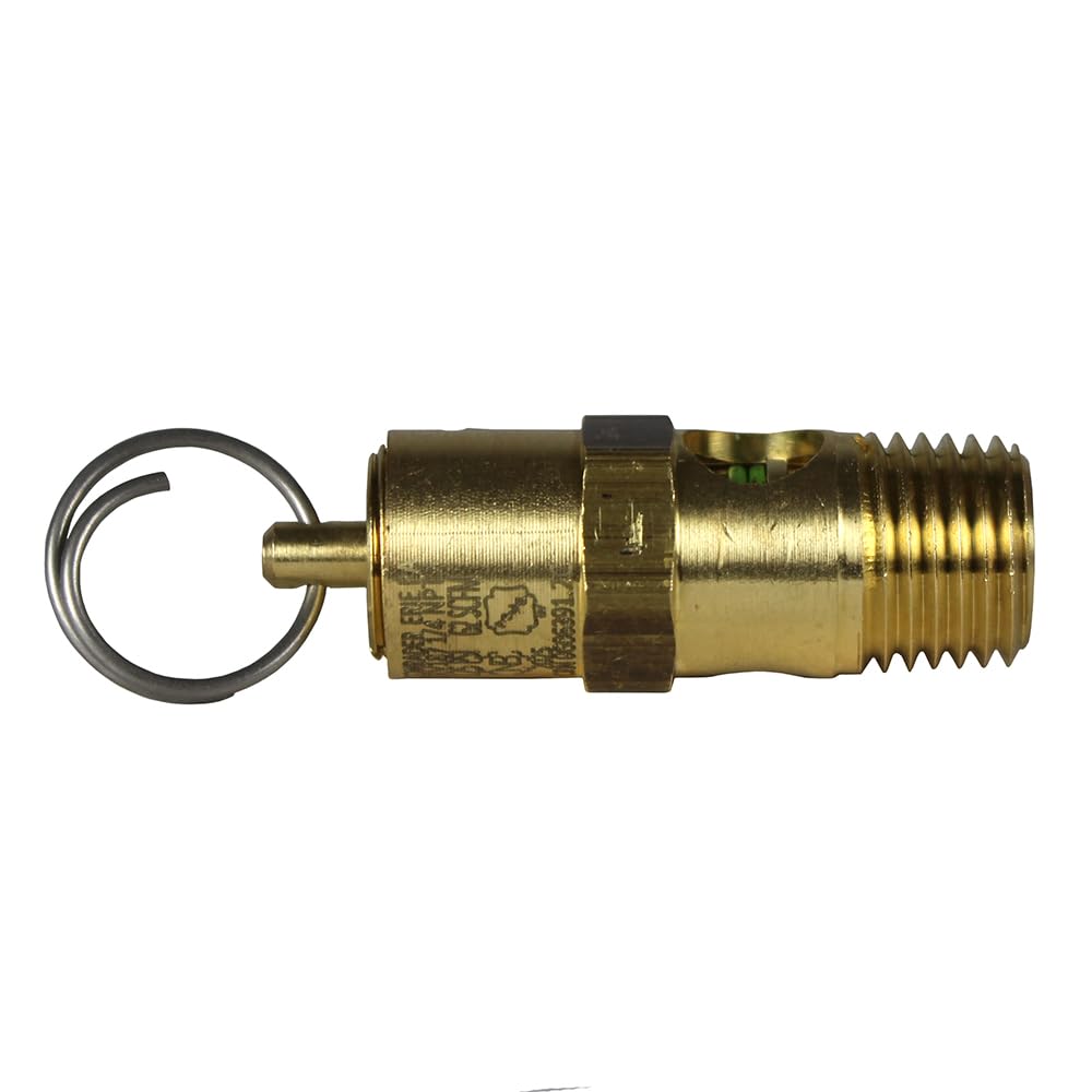 Brass Non-Coded Safety Relief Compressor Valves, 1/4" NPT 125 PSI Brass - Foto 7