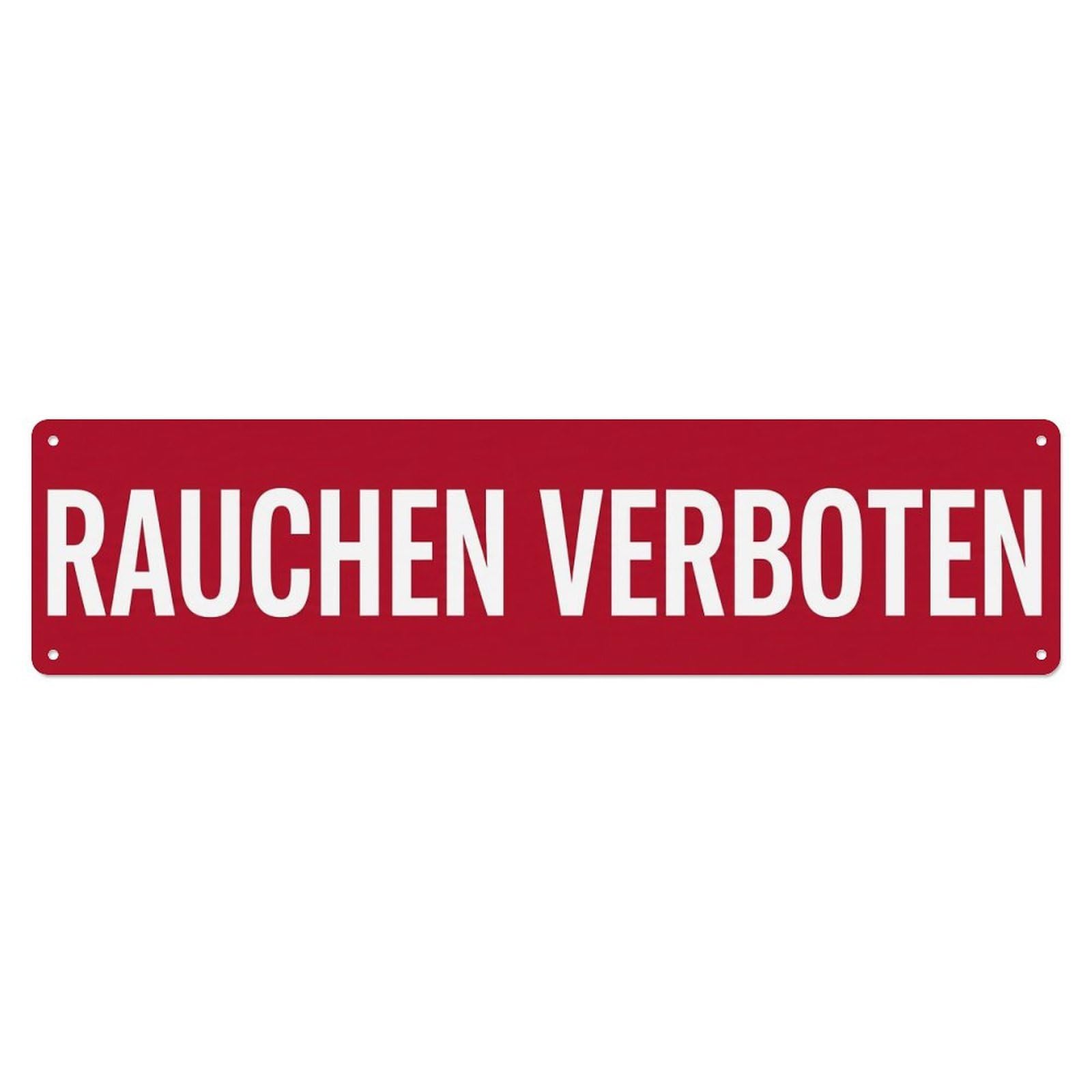 Rauchen Verboten Prohibited Area Metal Tin Sign