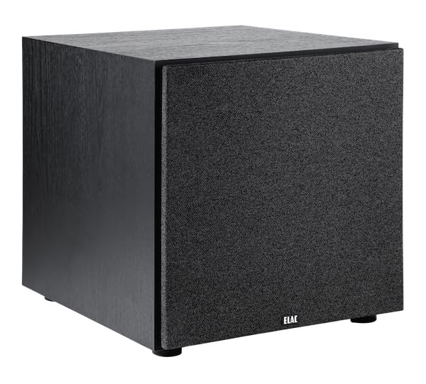 ELAC Debut 3.0 DS123 Subwoofer – Ideal für die Musikwiedergabe über Ihre Stereoanlage als Teil eines 5.1 Surround-Systems, legendärer Klang, edles Design – Schwarz