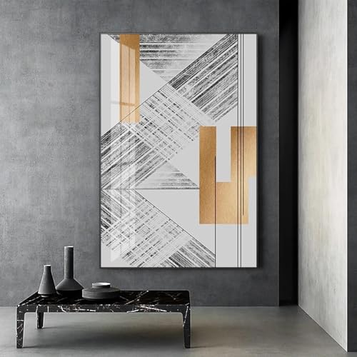 Peinture salon géométrique minimaliste pour créer un salon zen contemporain