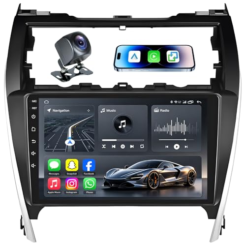 8-Core Android 15 Car Radio for Toyota Camry 2012 2013 2014: 10Inch 1280720 Touchscreen Stereo Wireless CarPlay & Android Auto GPS Navigation Bluetooth 5G WiFi AM/FM Backup Camera Split Screen