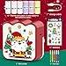 HuiJuKeJi Mini Sticker Printer Santa Claus Bluetooth Smart Pocket Inkless Thermal Printer with 7 Rolls Thermal Paper and Sticker for iOS&Android,Portable Receipt Printer for Photo Note Memo