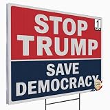 24"x18" Double Sided Trump Yard Signs with Stakes, Trump Signs 2025, Corrugated Political Yard Signs for Outdoor (Stop Trump 24x18, 1-Pack)