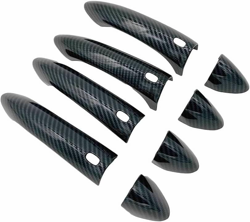 1 juego de cubiertas para manija de puerta (estilo de impresión de fibra de carbono) adecuadas para automóvil Chevrolet Cruze 2016-2020 con 4 cortes
