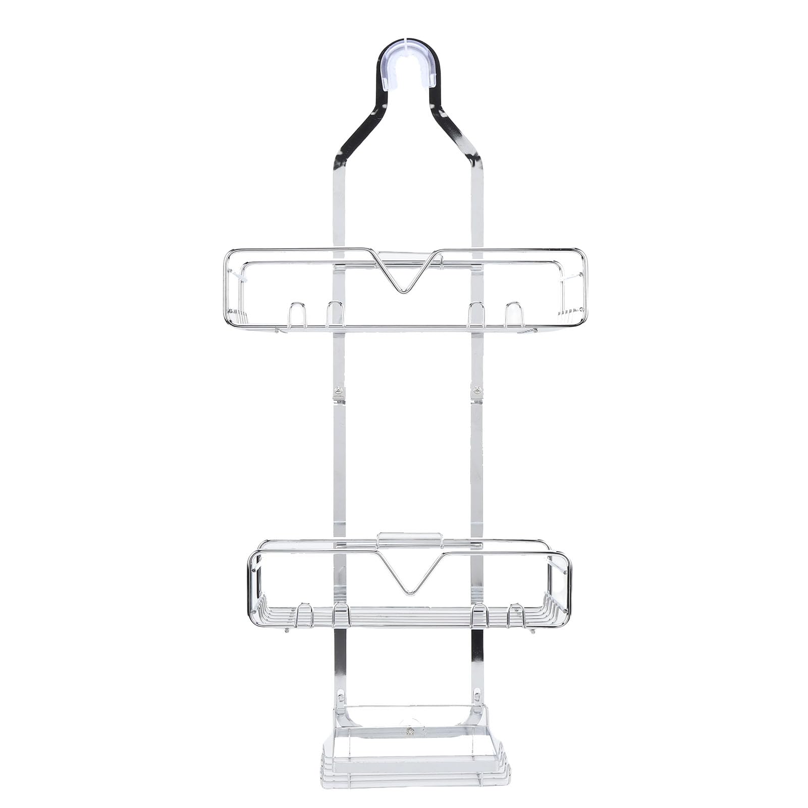 Asixxsix Shower Hanging Stainless Steel Shower Organizer Over Head Bathroom Organizer with Hooks Rustproof Shampoo Soap Holder for