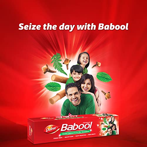 Image of Dabur Babool Ayurvedic Toothpaste -350g (175g x 2, Pack of 2) | For Strong Teeth & Healthy Gums | Helps in Cavity Protection, Fresh Breathe | All Round Protection