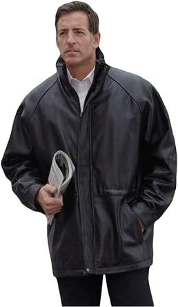 REED Mens 34 Raglan Car Coat in Imported Lamb with Zip-out Lining