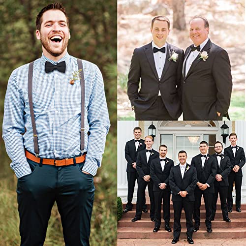 Image of AUSKY Elegant Adjustable Pre-tied bow ties for Men Boys Party,Business or Daily Wear