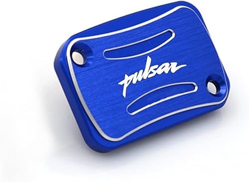 Tapa del motor Tapa del depósito del líquido de frenos delantero para Bajaj Pulsar 200NS/RS/AS Dominar Master Cylinder Cap (Color : Pulsar Logo Azul)