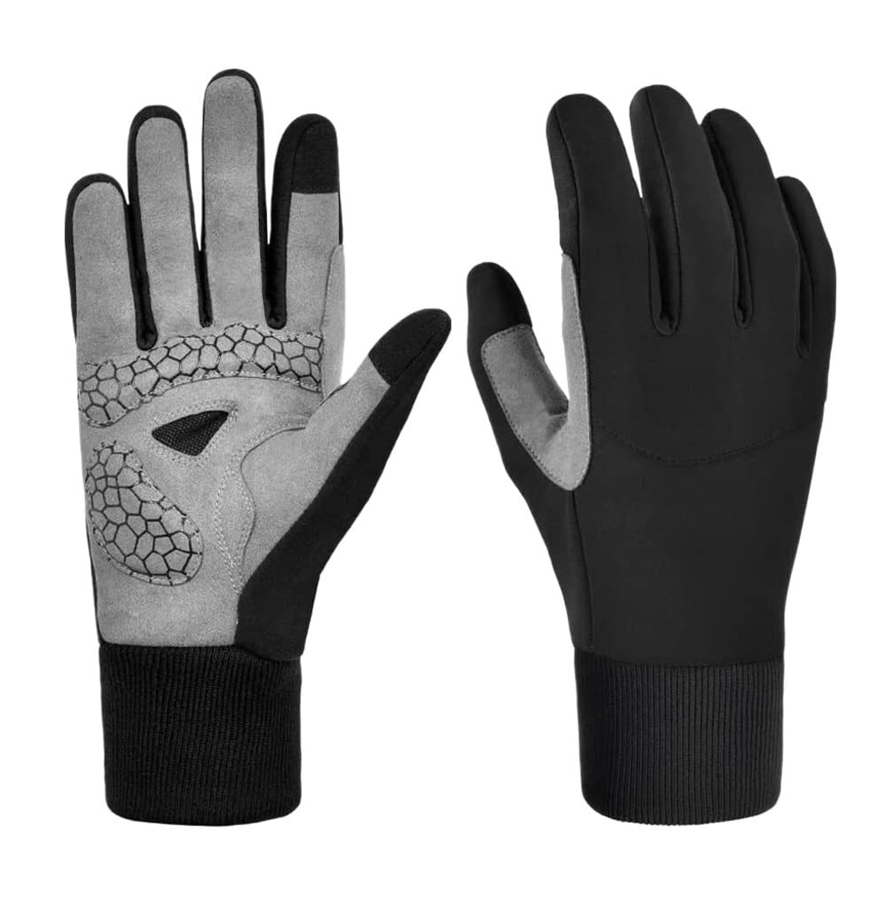 Guanti da Ciclismo Guanti da Ciclismo con Dita Lunghe Sport all'Aria Aperta Escursionismo Guanti da Ciclismo da Uomo Guanti da Bici (Blue : Black, Size : XL)