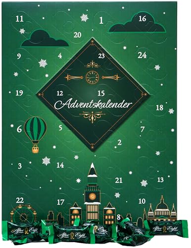 Adventskalender 2025 mit Schokoladenfiguren mit Minzfüllung,...