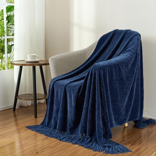 GINAMUSE Chenille Throw Blanket for Couch - Soft Knit Blankets 50"X60" by GINAMUSE - Used condition - Image 5