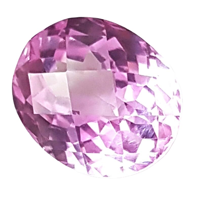 Saphir rose gemme ovale facettes pour bricolage fabrication bijoux bague