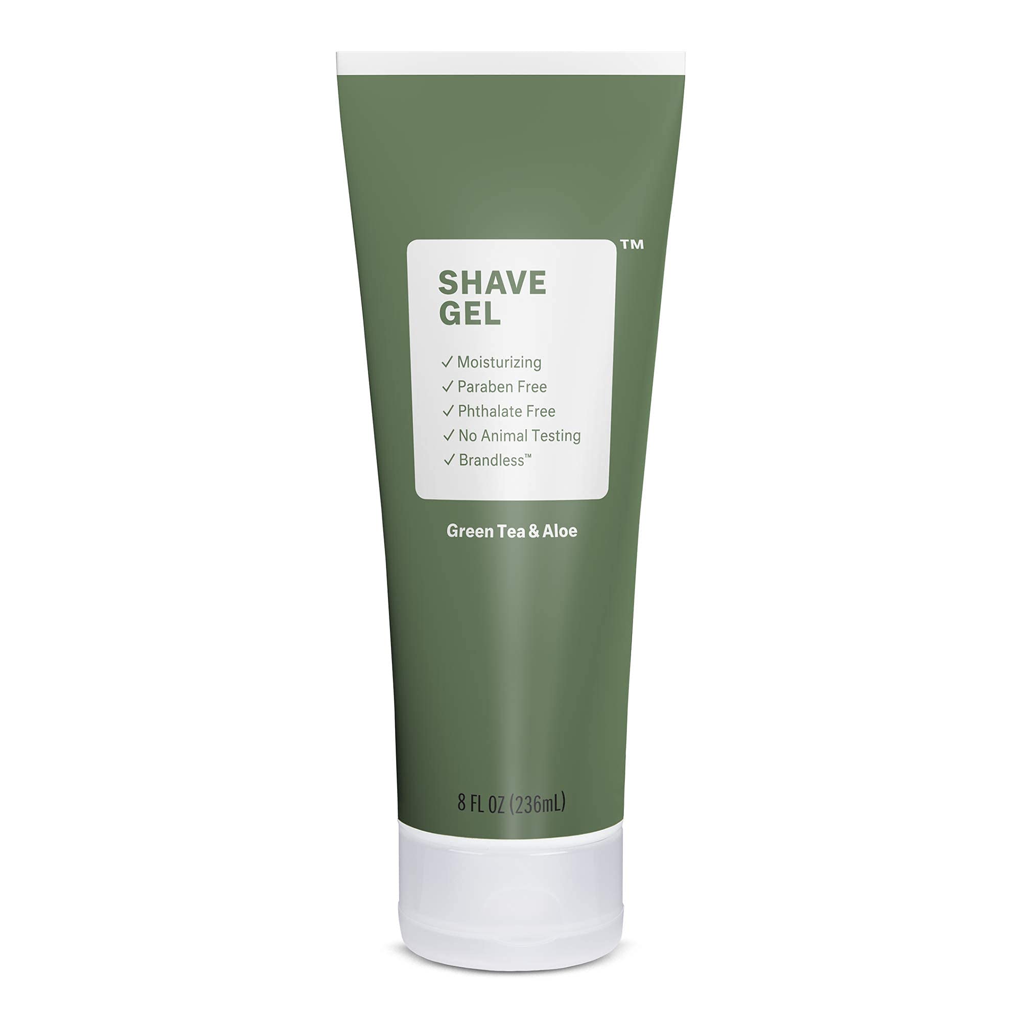 Brandless Green Tea and Aloe Shave Gel, Moisturizing Shave Gel, Cruelty-Free Shave Gel, Gluten Free, Paraben and Phthalate Free, Sulfate Free, 8 oz