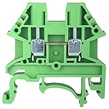 Dinkle Green DK2.5N-GN DIN Rail Terminal Block Screw Type UL 600V 20A 12-22AWG, Pack of 100