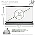 Elite Screens QuickStand 5-Second Series, 150-INCH 16:9, Manual Pull Up Projector Screen, Movie Home Theater 8K / 4K Ultra HD 3D Ready, 2-YEAR WARRANTY, QS150HD