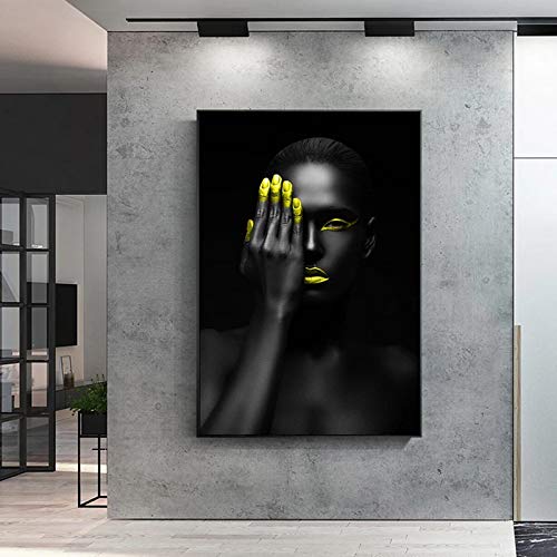 Tableau africain moderne 70x100cm encadré pour sublimer la décoration de votre salon