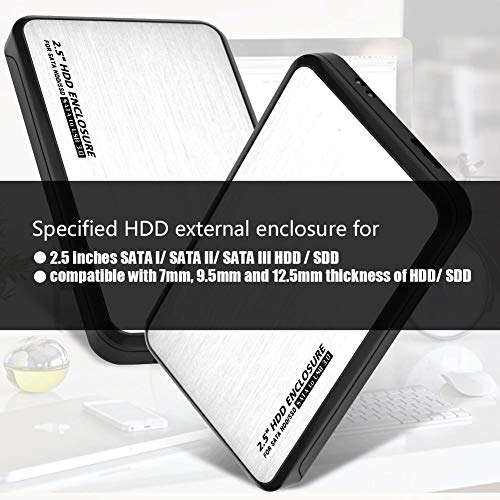 Woyisisi Festplattengeh?use f¨¹r Externe Festplatten f¨¹r 2,5-Zoll-SATA-zu-USB-3.0-SDD-Adapter(Splitter) – Bild 7