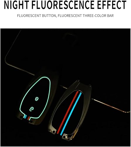 Miniatura 6 de ontto Funda para llavero de 3 botones para llave de Chevy, cubierta metálica antiarañazos, duradera para llaves de automóvil, compatible con