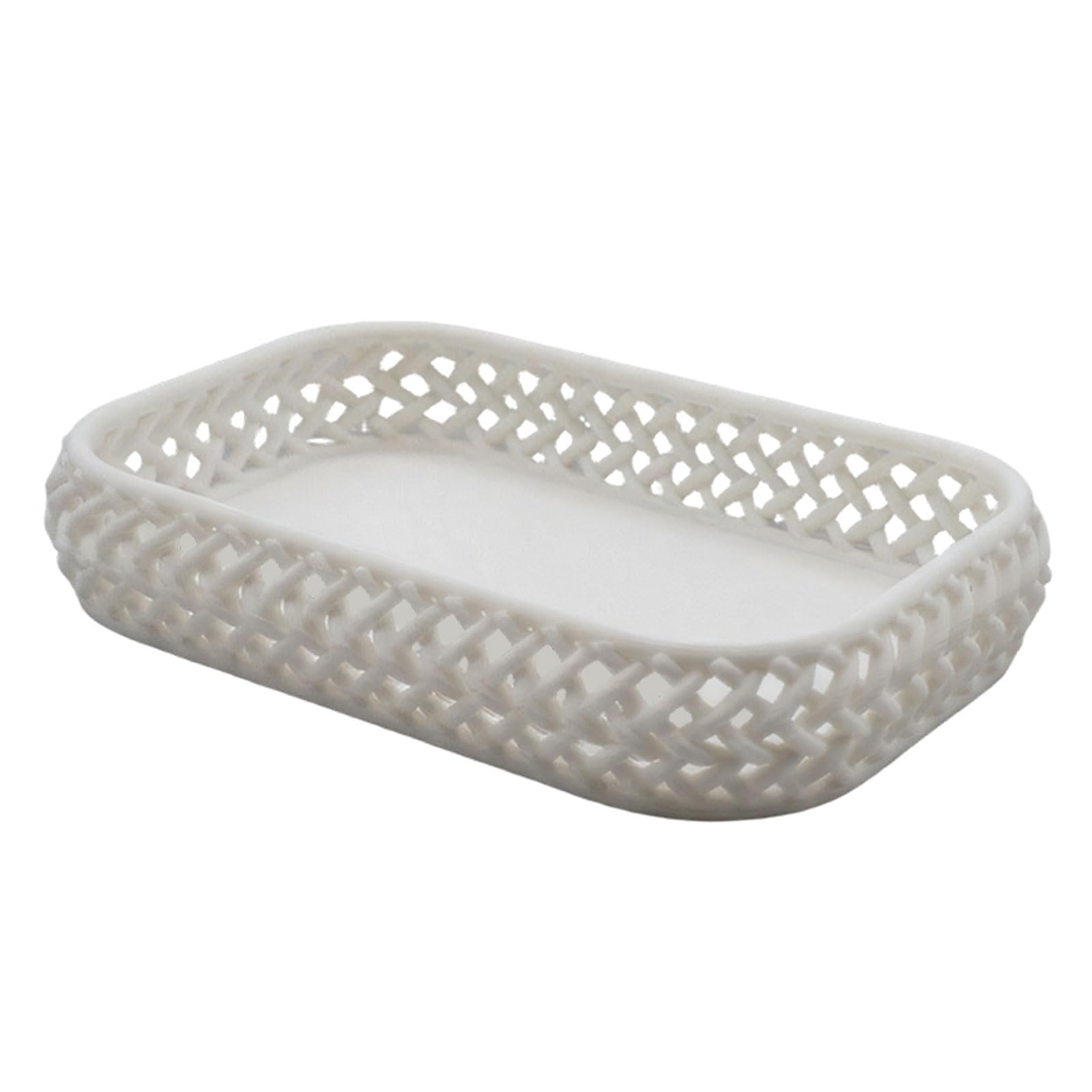 Multipurpose Decorative Storage Basket for Fruits Snacks and Small Items Contemporary Serving Plate Storage Tray Desk Organiser
