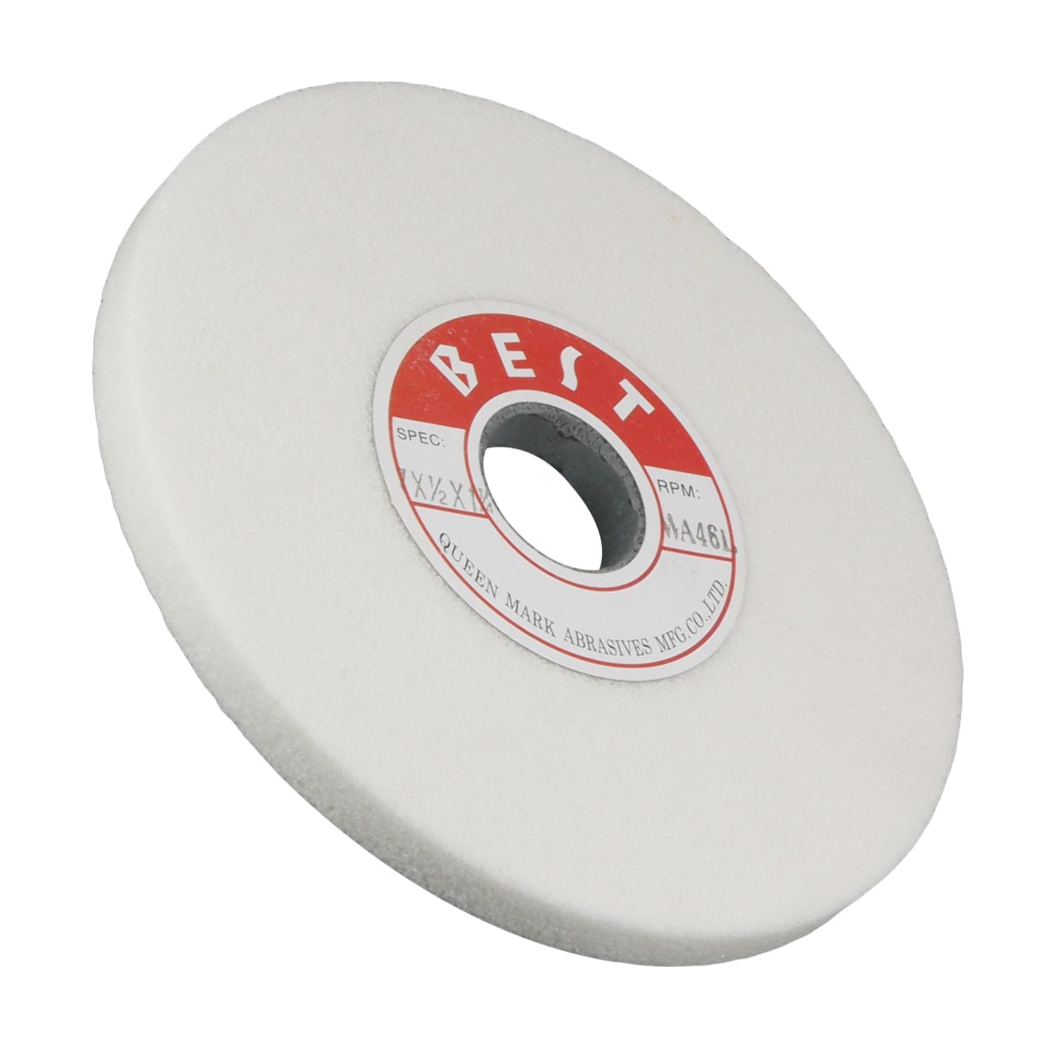 Heyiarbeit Bench Grinding Wheels,White Corundum,175mm*12.7mm*32mm,100 Grit Abrasive Disc Polishing Metal Stone Wheel for Surface Grinding