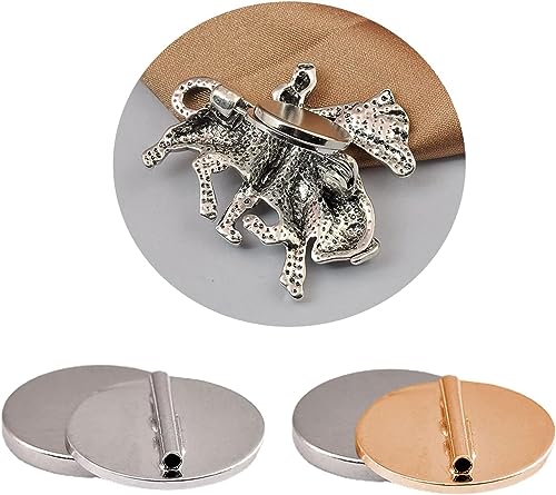 Image of Silver with Gold Easy Use Mini Pin Brooch Converter Harm Free Clothing Magnet Buckle Magnet Metal Lapel Pin Brooch Holder Converter