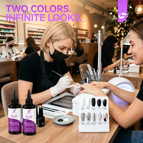 Gel esculpido para uñas negro y blanco 100ml 2 piezas miniatura 5