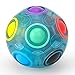 Magic Rainbow Ball, TOYESS Gioco di Abilità Palla Magica, Puzzle 3D Arcobaleno Cubo, Palla Antistress per Bambini e Adulti, Natale Fillers (Blu)
