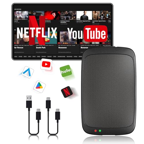 CINCIRUI Magic Box 3.0 Support YouTube/Netflix, 2025 Upgraded 4 in 1 Wireless CarPlay Adapter, Smart Netflix carplay Adapter Ai Box, Car Video Box