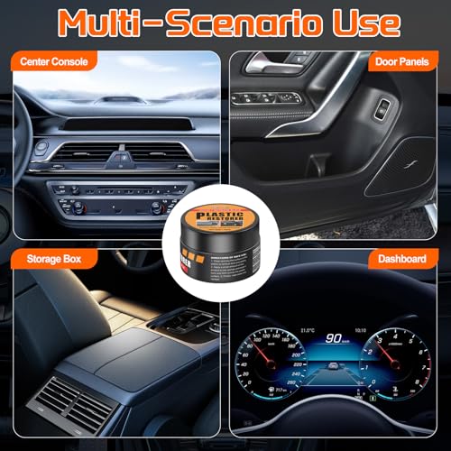 Auto Innenraum Reinigungscreme,Interior Cleaning Paste,Autopflege Ledercreme für Innenräume,Car Interior Renovation Maintenance Cleaning Cream,für Sitze,auto Zubehör Innen-raum,inkl Schwamm