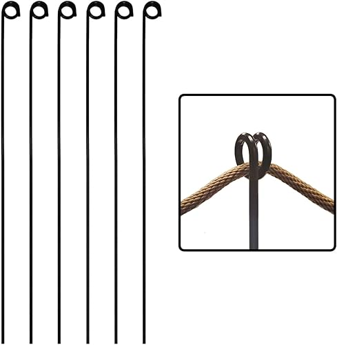 Postes de cuerda individuales de 42 pulgadas, estacas para crear un borde de cuerda alrededor de macizos de flores, árboles, caminos de jardín,