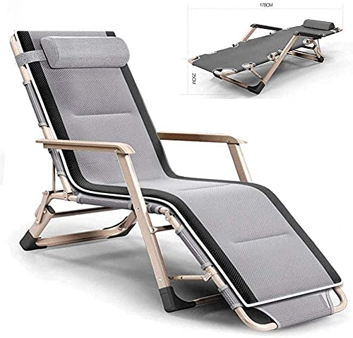 Tumbona de jardín Plegable reclinable, Tumbona Plegable de Gravedad Cero, sillón reclinable Plegable, sillón reclinable Ajustable para Exteriores, para Oficina, Camping, Patio, La
