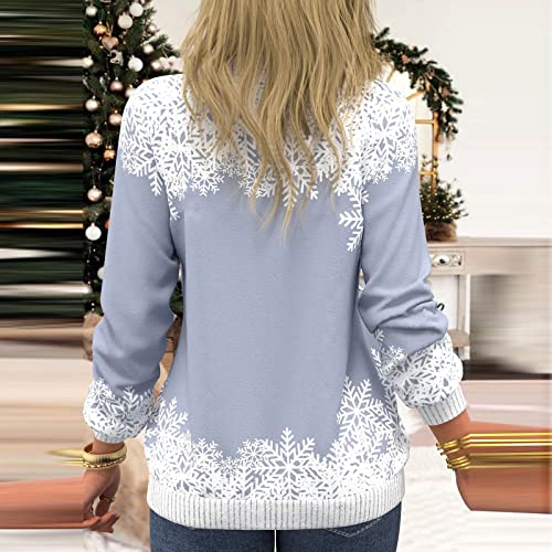 Jjhaevdy  Women Cute Funny Snowman Sweatshirts Merry Christmas Graphic Loose Tops Long Sleeve Printed Shirts #TOP2