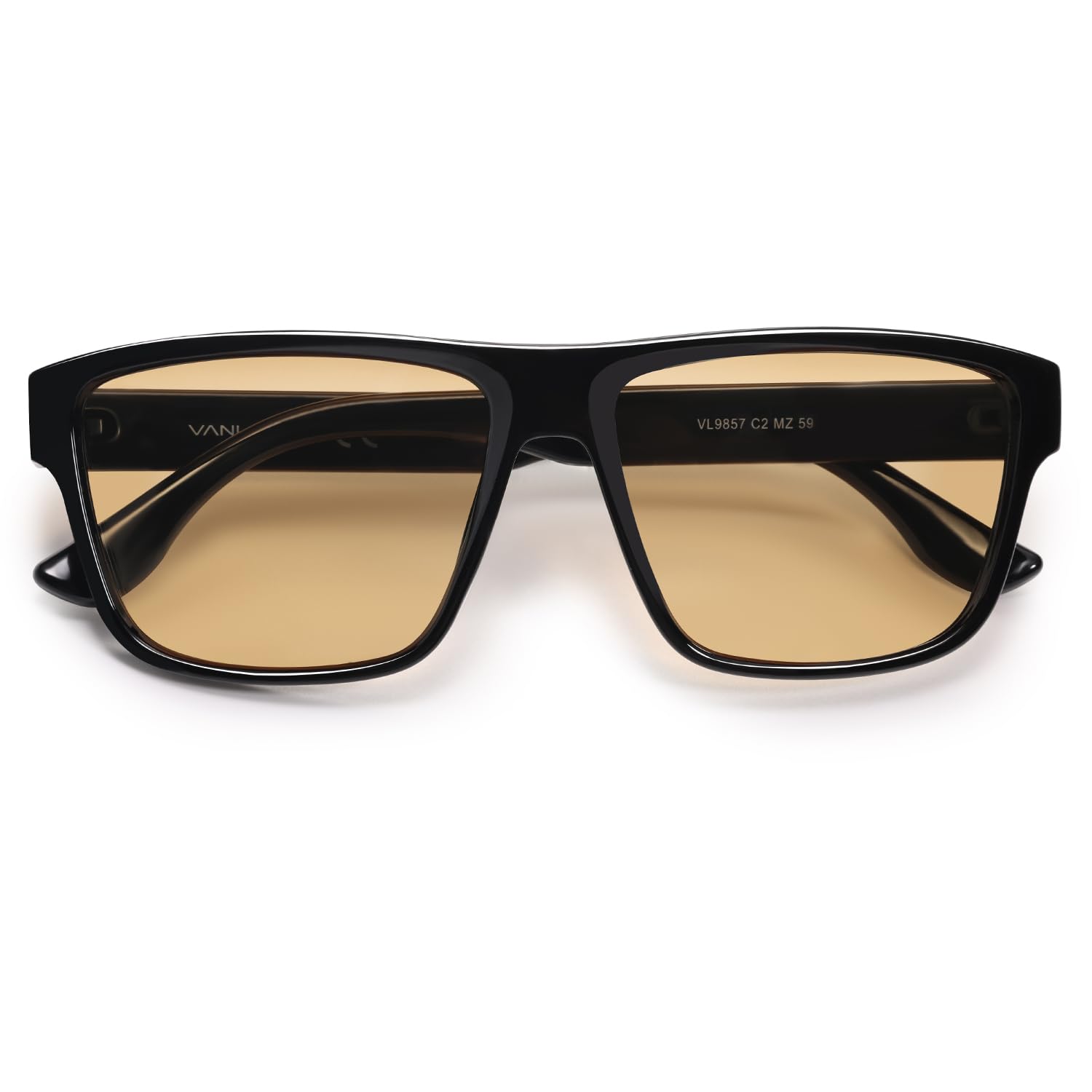 VANLINKER Polarized Square Oversized Sunglasses for Women Men Fashion Flat Top Sun Glasses Thick Frame Big Shades VL9857