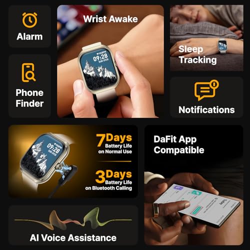 Image of TIMEX Smart Progen 1.95 inch (4.95 cm) Curved AMOLED Display with Functional Crown and BT Calling Smartwatch for Unisex - TWTXW801T, Beige