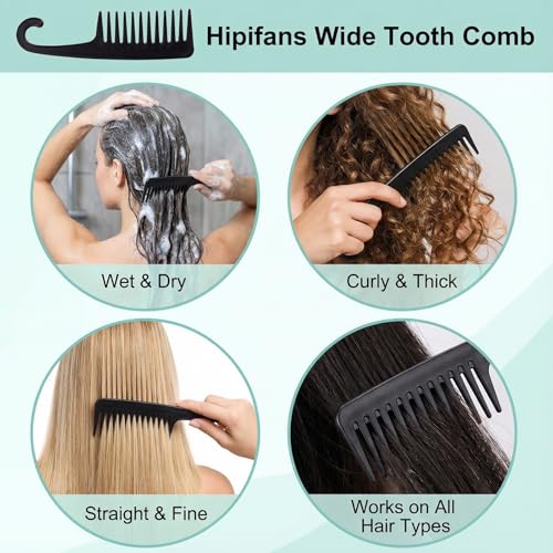 Peine de dientes anchos 3 unidades para desenredar cabello miniatura 7