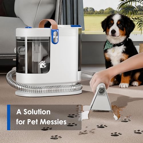 Portable Carpet Cleaner Machine, Carpet Shampooer, 15Kpa Upholstery Cleaner with 3 Tools, 54oz Large Water Tank, 16.4ft Power Cord, Spot and Stain Deep Cleaner for Rug, Couches, Car,Teal - Image 6