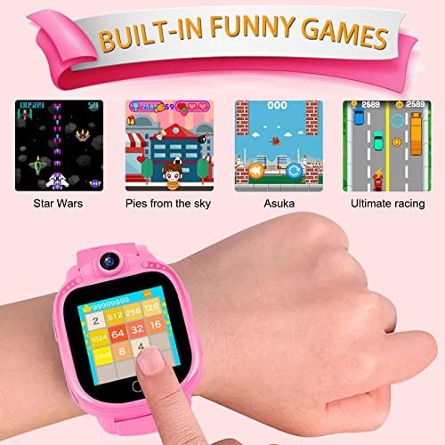 PROGRACE Kids Smart Watch Digital Camera Watch with Games, Music Player, Pedometer Step Count, FM Radios, Flashlights and 1.5 inch Touch LCD for Boys Girls Birthday Gift Consumer Electronics Toys