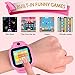 PROGRACE Kids SmartWatch with 90°Rotatable Camera Bluetooth Radio Music Pedometer Flashlight Alarm Games Kids Watch IPS Touch Screen Digital Wrist Watch Girls Gifts 44mm Watch Band for Kids Toddlers