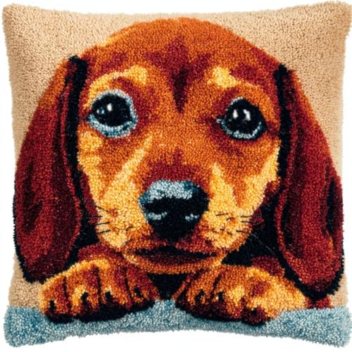 Kit de gancho de pestillo de perro tejón de 43x43cm, el regalo ideal para amantes del DIY
