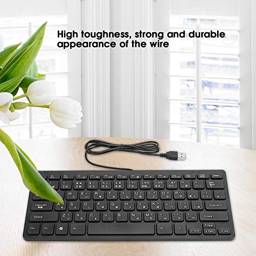Ashata 753N30GZQ5XOW360-11 Wired Mini Japanese Keyboard,Usb Interface Keyboard thumb #5