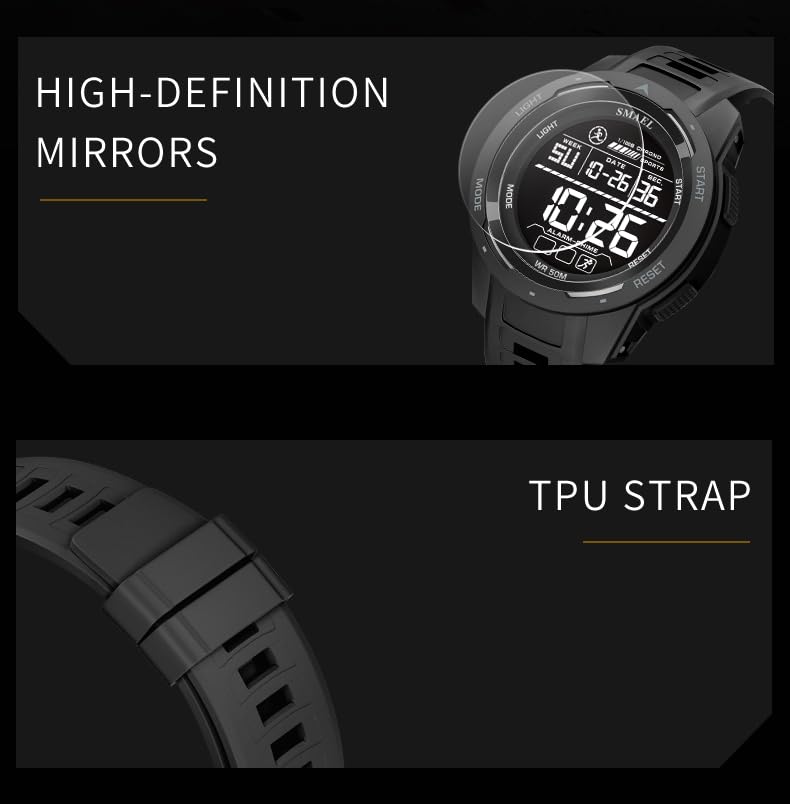 Unisex Outdoor Sports Digital Watch Stopwatch Luminous Backlight Alarm Calendar Weekday Display Multifunctional Wristwatch for Women and Men4