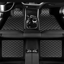 Floor Mats for Cars for Mercedes Benz C Class W205 W204 W203, 4Pcs Leather Car Floor Mats Full Set All Weather Watertight Floor Liners Front and Rear Seat Protection,A