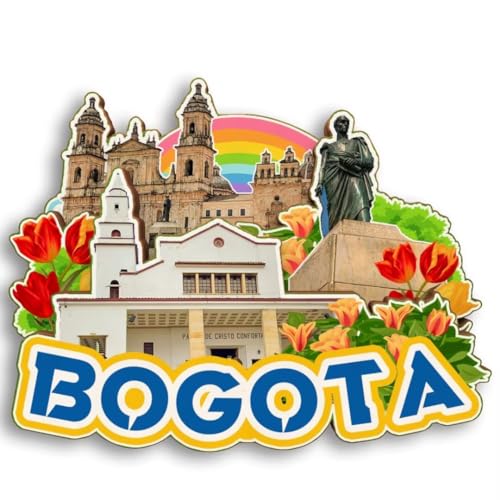 Imán de madera 3D para refrigerador Ciudad Bogotá miniatura 1