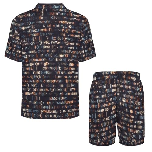 Flowers Skull Pajamas Set For Men 2Piece Pajama Pants Short Sleeve Shirts Travel Lounge Shorts Home Button Up T-Shirt2