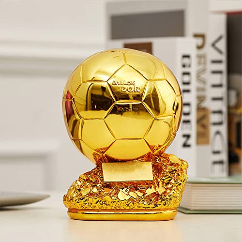 Troféu de bola de ouro de resina Troféu de réplica bola campeão Troféu futebol banhado a ouro Troféu