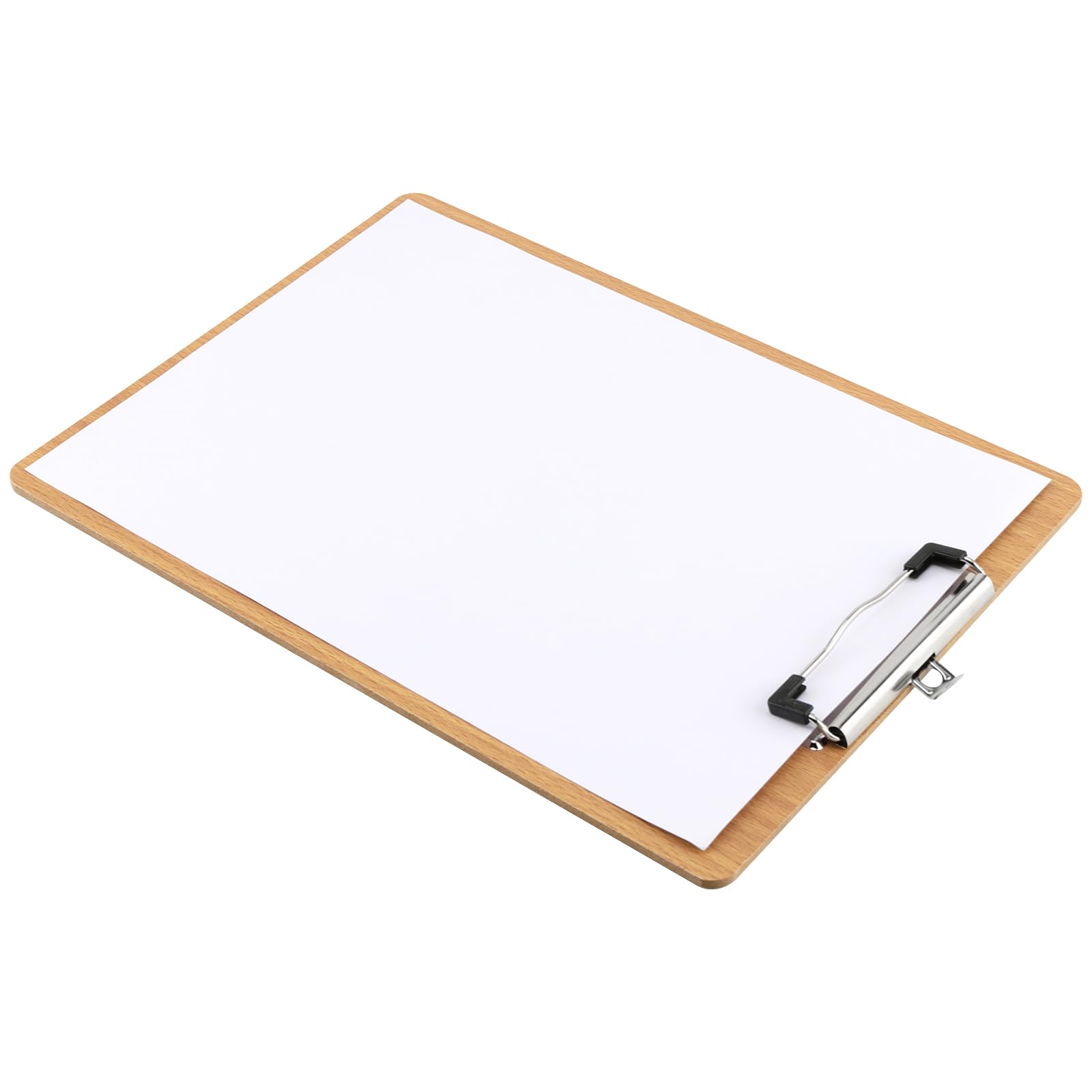 JEUIHAU Lot de 12 planchettes à pince A4 en bois durable, porte-bloc de qualité avec poignée à ressort robuste et trou, Porte Bloc Format A4 pour bureau, travail, salle de classe, affaires,