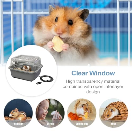 Roue de course transparente silencieuse et cage pour hamster chauffante haute performance