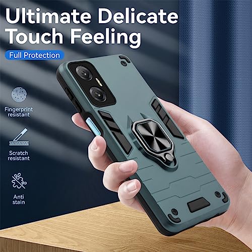 Image of Jkobi Back Cover Case for Infinix Hot 20 5G (Shockproof Polycarbonate Dual Layer Hybrid Armor |Robust Green)