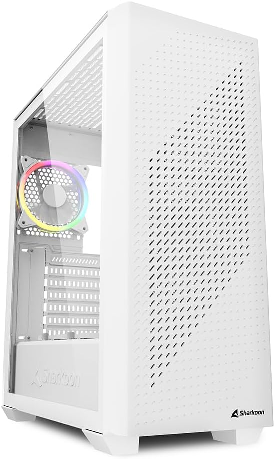 VS9 RGB Midi ATX PC Case, White